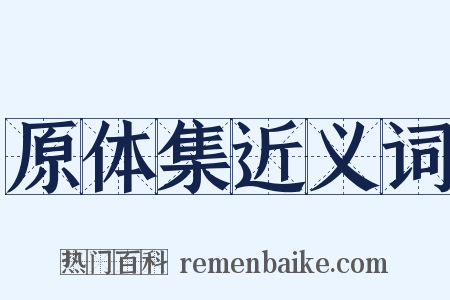原体集近义词是什么意思的图片